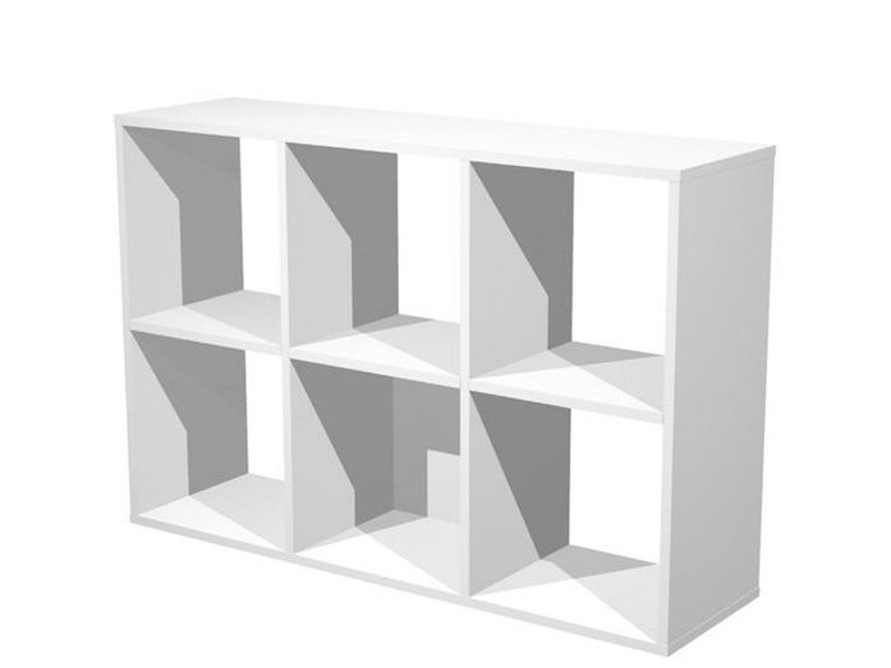 Лавица Artexport Home Office 6 отделения Бял меламин 104,1 x 29,2 x 69,8 cm