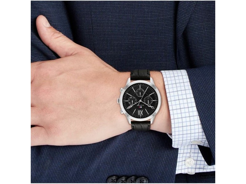 Мъжки часовник Tommy Hilfiger 1710527 Черен (Ø 44 mm)