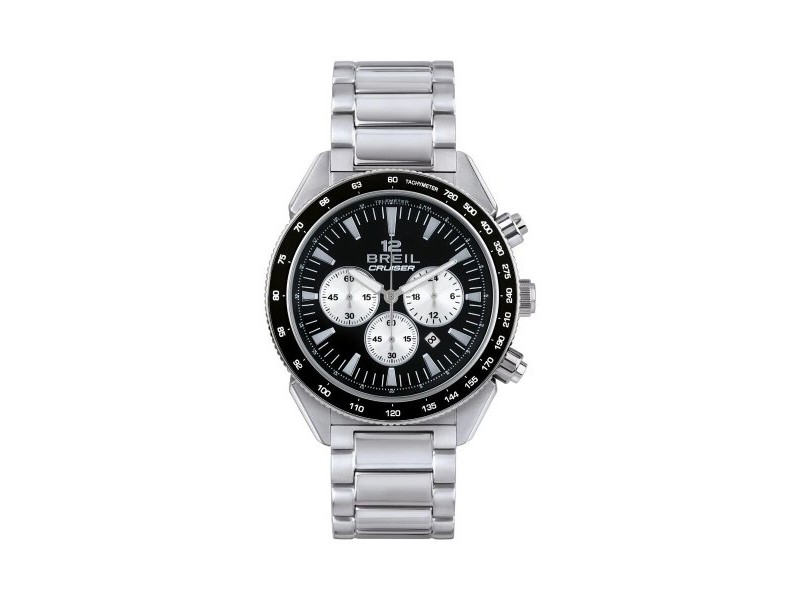 Мъжки часовник Breil TW1924 Черен Сребрист (Ø 44 mm)