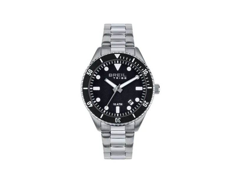Мъжки часовник Breil EW0716 Черен Сребрист (Ø 39 mm)