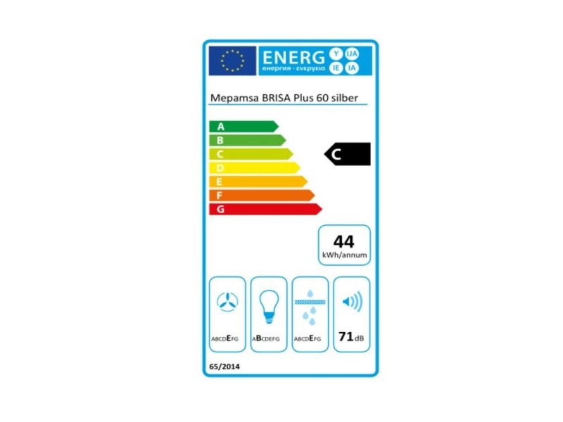 Конвенционален абсорбатор Mepamsa Brisa Plus 60X 60 cm 180 m³/h C Acero inoxidable Конвенционален абсорбатор Mepamsa Brisa Plus 60X 60 cm 180 m³/h C Acero inoxidable