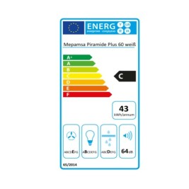 Конвенционален абсорбатор Mepamsa Piramide Plus 60 cm 290 m³/h 65W C