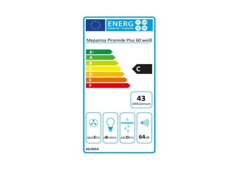 Конвенционален абсорбатор Mepamsa Piramide Plus 60 cm 290 m³/h 65W C