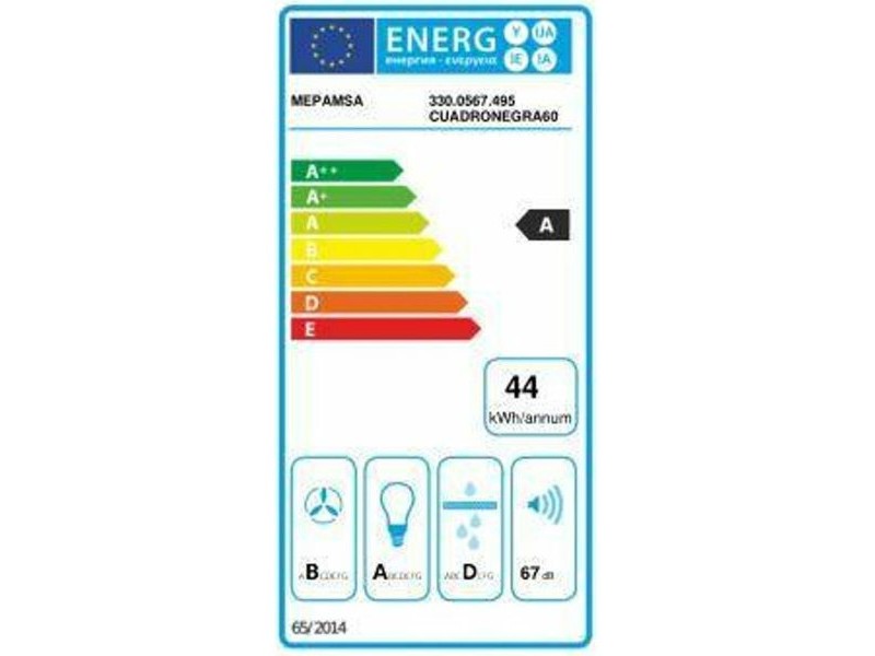 Конвенционален абсорбатор Mepamsa CUADRO 60 Черен 60 cm