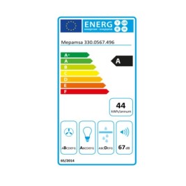 Конвенционален абсорбатор Mepamsa CUADRO 90 Черен 90 cm 61 dB 580 m3/h
