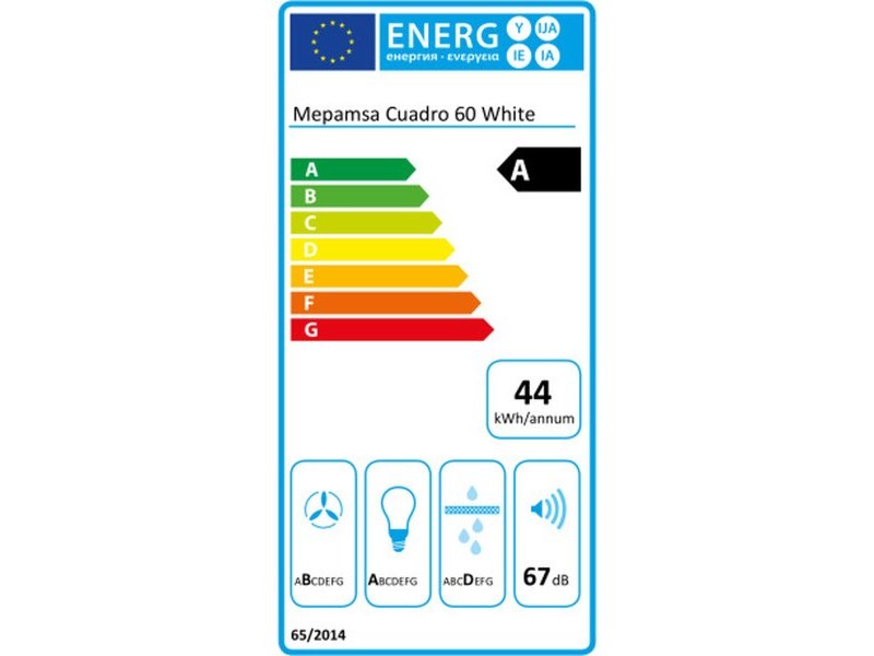 Конвенционален абсорбатор Mepamsa Cuadro 60 60 cm 600 m³/h 200W A Бял