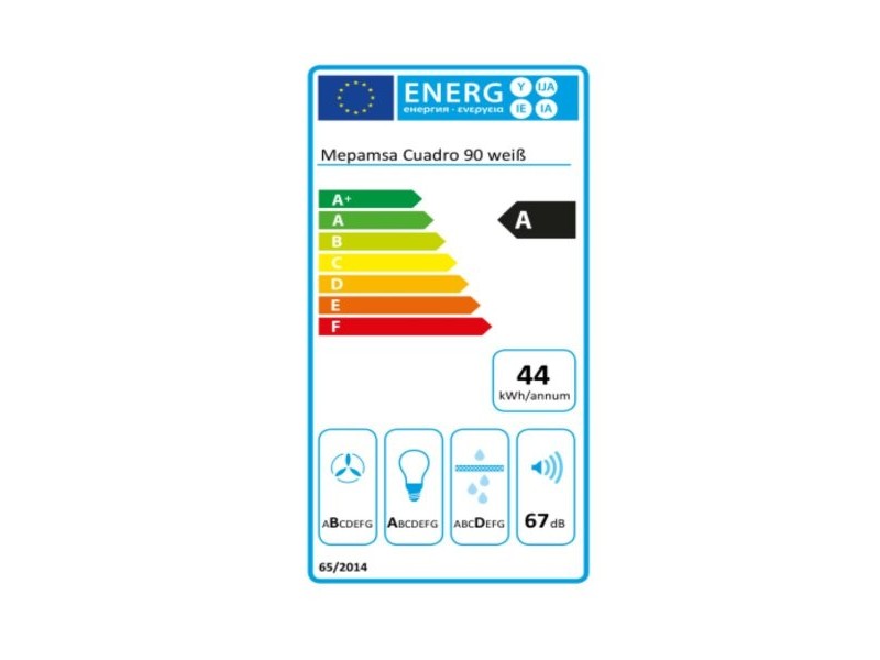 Конвенционален абсорбатор Mepamsa CUADRO 90 BLANC 90 cm 200 W 61 dB Бял