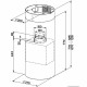Конвенционален абсорбатор Mepamsa CYLINDRA ISLA PRO 750 m3/h Бял (37 cm)