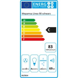 Конвенционален абсорбатор Mepamsa LINEA 60 NEGRA Черен 560 m3/h