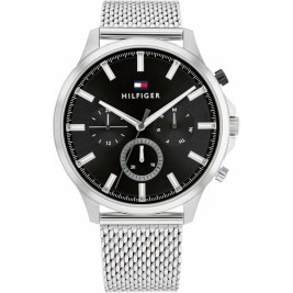 Мъжки часовник Tommy Hilfiger 1710498 Черен Сребрист (Ø 44 mm)