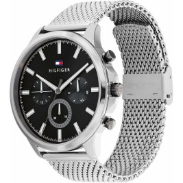 Мъжки часовник Tommy Hilfiger 1710498 Черен Сребрист (Ø 44 mm)