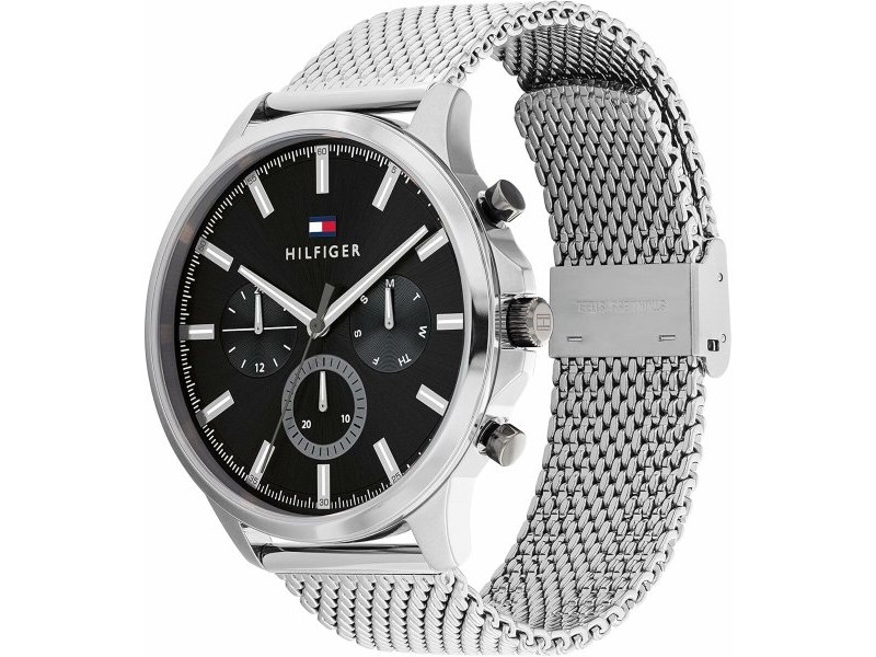 Мъжки часовник Tommy Hilfiger 1710498 Черен Сребрист (Ø 44 mm) Мъжки часовник Tommy Hilfiger 1710498 Черен Сребрист (Ø 44 mm)