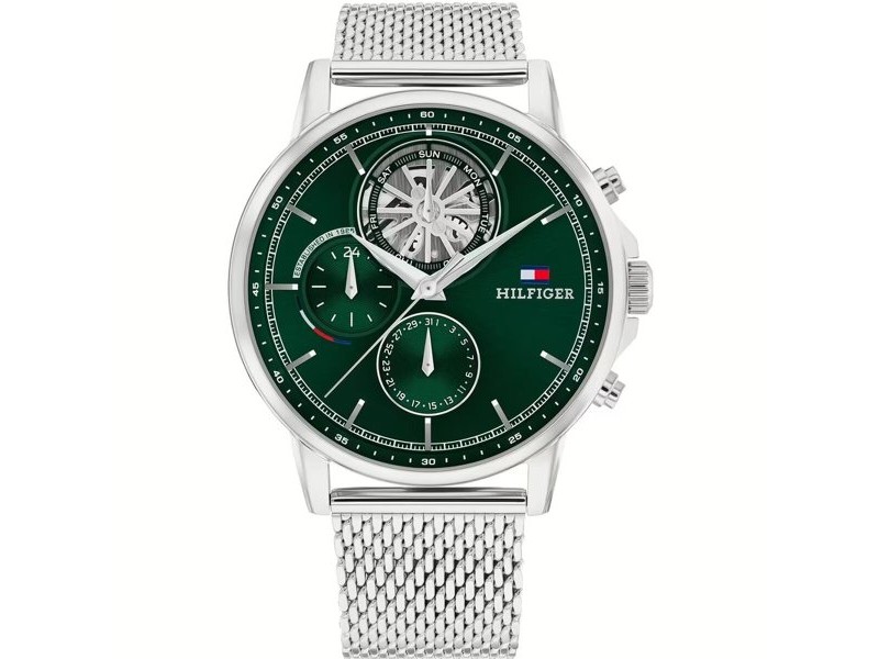 Мъжки часовник Tommy Hilfiger 1692157 Зелен Сребрист
