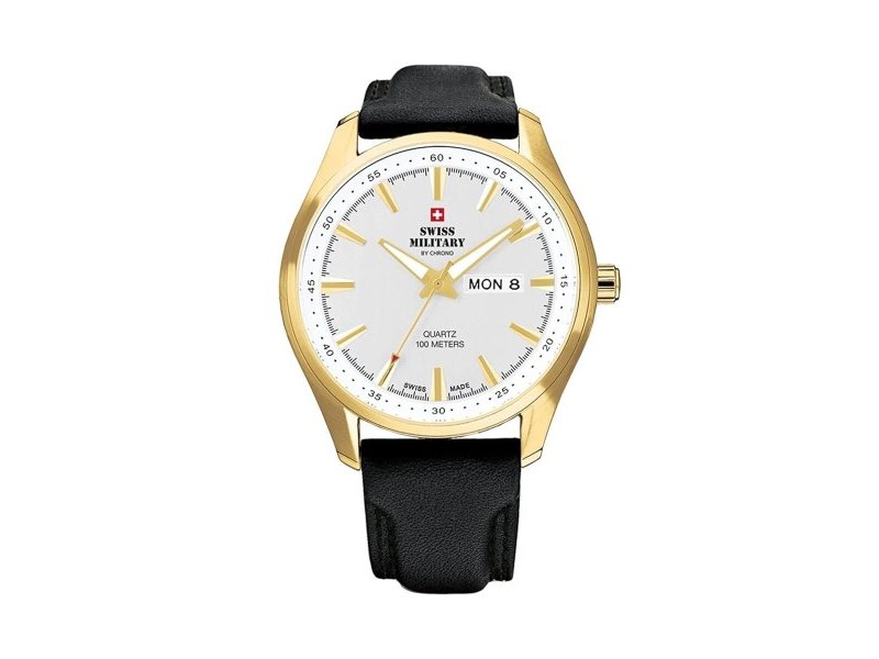 Мъжки часовник Swiss Military Chrono SM34027.08 Черен Мъжки часовник Swiss Military Chrono SM34027.08 Черен