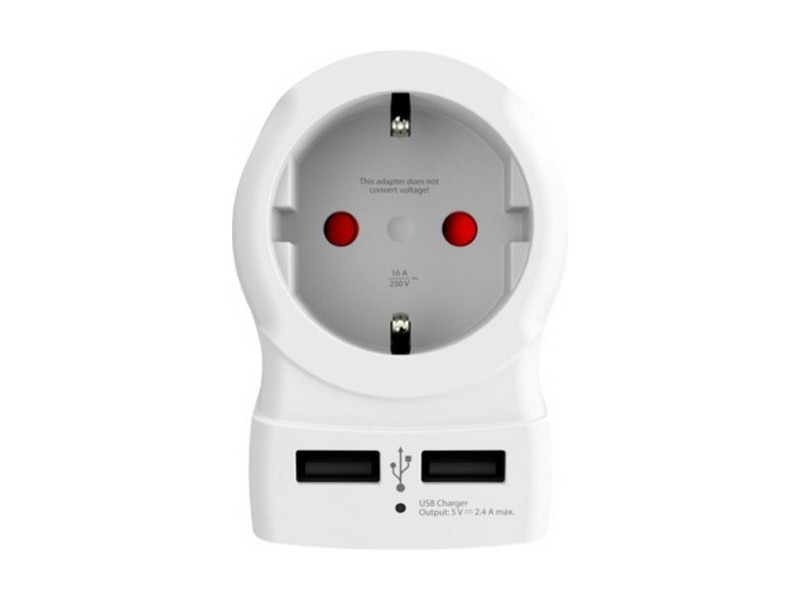 Адаптер за ток Skross 1500281 USB x 2 Европейски САЩ