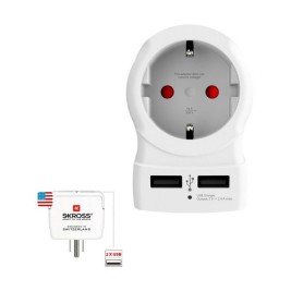 Адаптер за ток Skross 1500281 USB x 2 Европейски САЩ