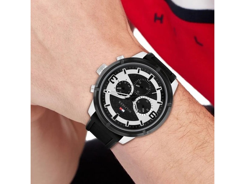 Мъжки часовник Tommy Hilfiger 1792074 Черен (Ø 45 mm) Мъжки часовник Tommy Hilfiger 1792074 Черен (Ø 45 mm)