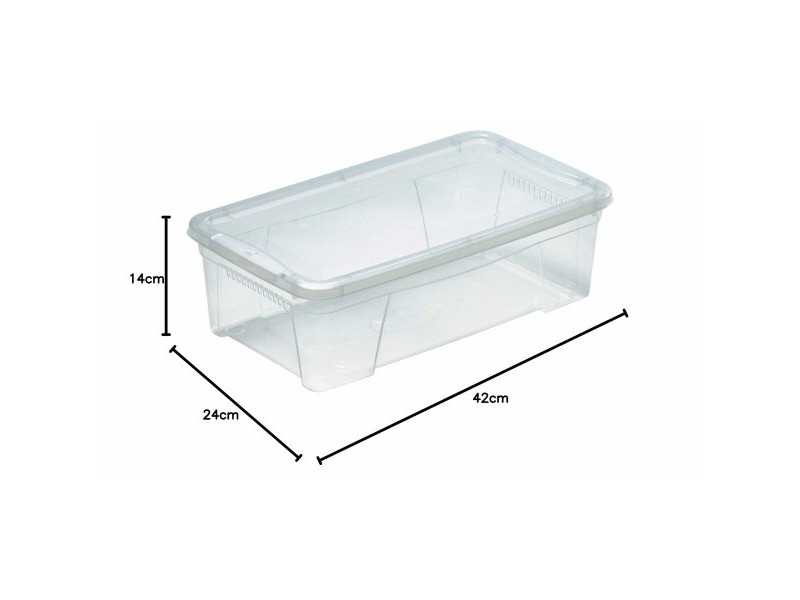 Кутия за Съхранение с Капак Mondex Space Box 24448 Прозрачен 42 x 24 x 14 cm