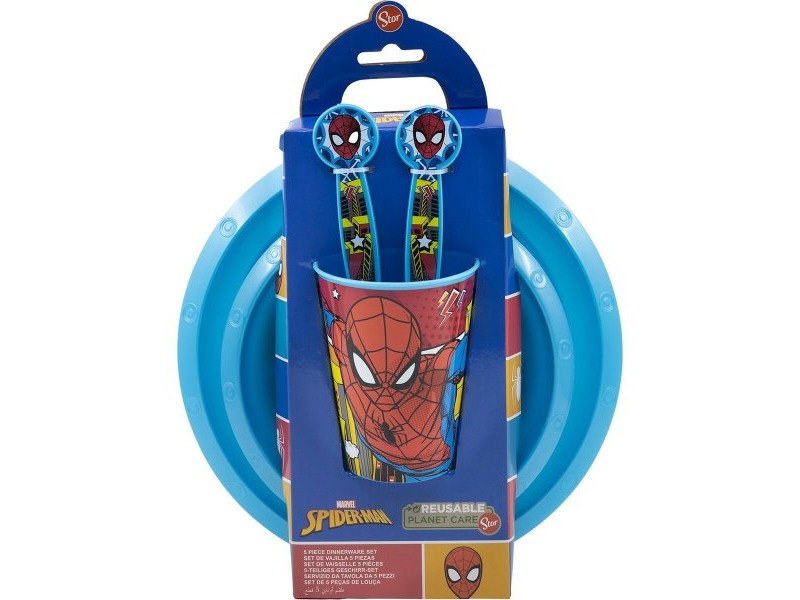 Комплект Детски Пособия Spider-Man CZ11313 Пластмаса (5 Части)
