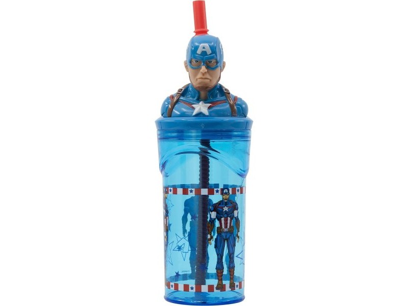 Чаша със Сламка Capitán América CZ11331 3D