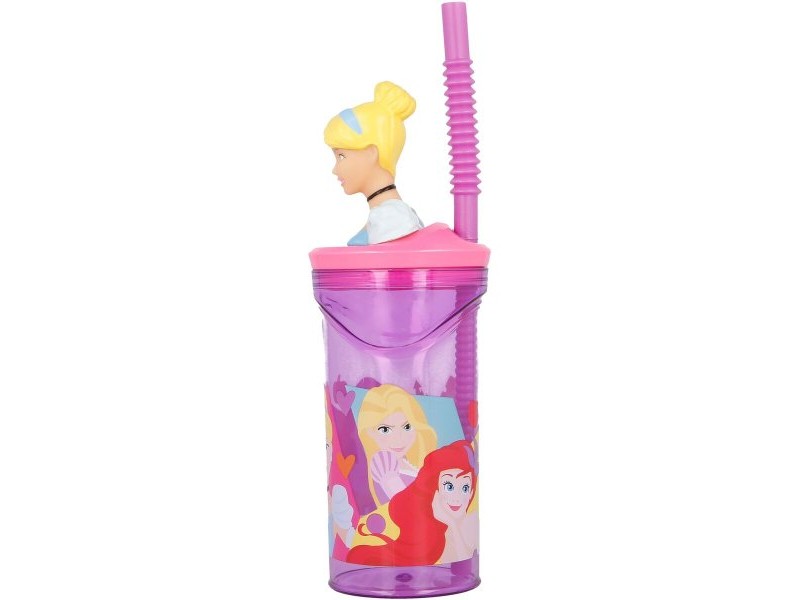 Чаша със Сламка Disney Princess CZ11334 3D Розов