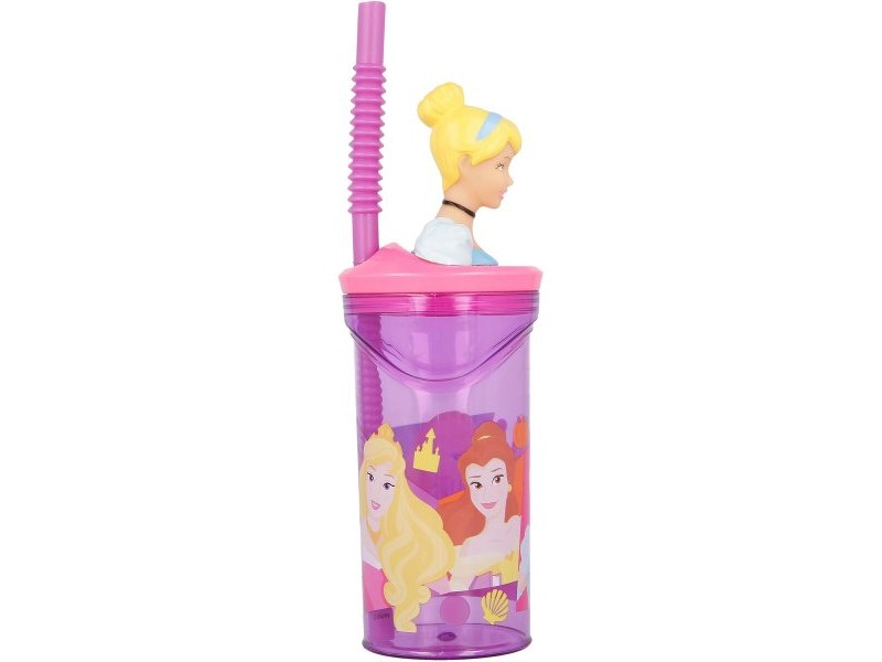 Чаша със Сламка Disney Princess CZ11334 3D Розов