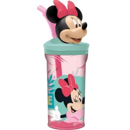 Чаша със Сламка Minnie Mouse CZ11337 3D Розов