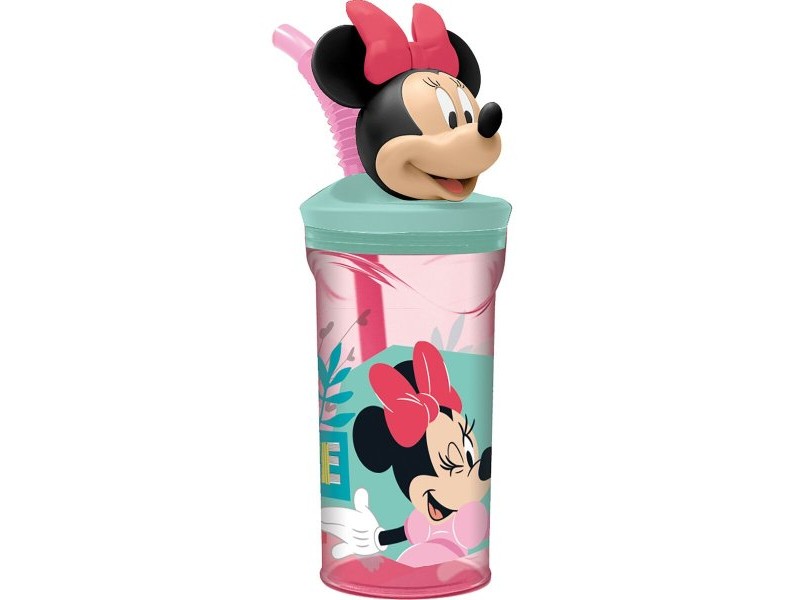 Чаша със Сламка Minnie Mouse CZ11337 3D Розов
