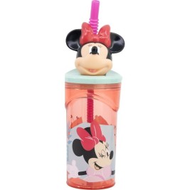 Чаша със Сламка Minnie Mouse CZ11337 3D Розов