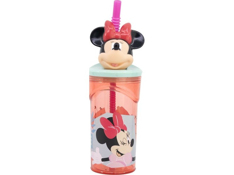Чаша със Сламка Minnie Mouse CZ11337 3D Розов