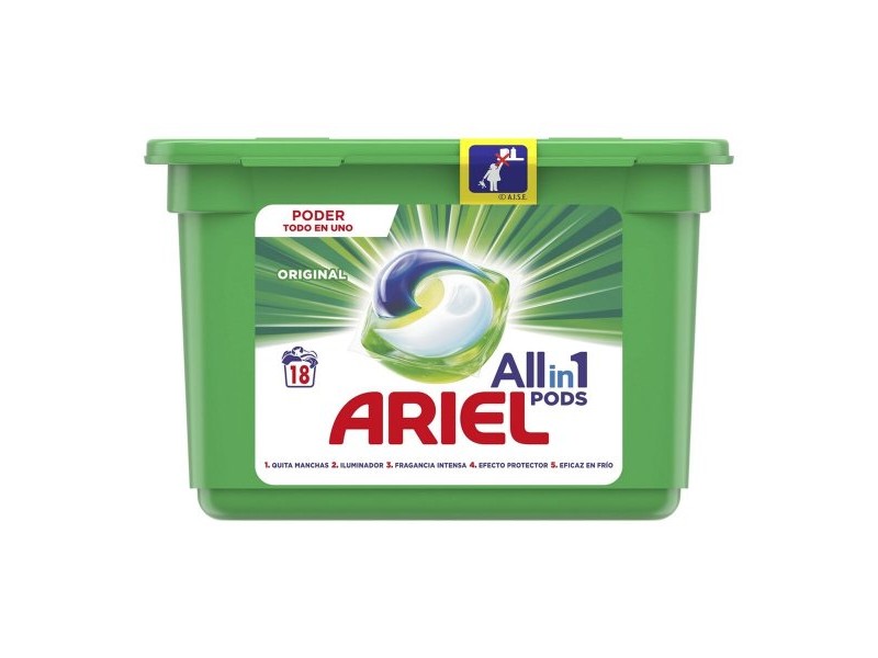 Почистващ препарат Ariel (18 uds)