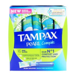 Тампони Супер PEARL Tampax Tampax Pearl Compak (18 uds) 18 uds