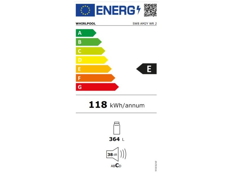 Хладилник Whirlpool Corporation SW8 AM2Y WR Бял (187 x 60 cm)