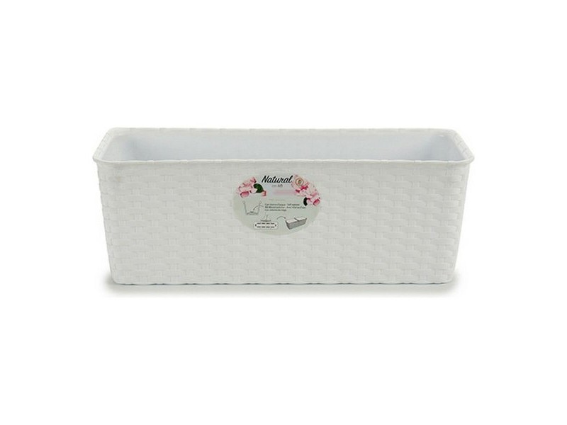 Саксия Stefanplast 73700 Бял Пластмаса 15,5 x 13,5 x 39 cm 39 x 13,5 x 15 cm