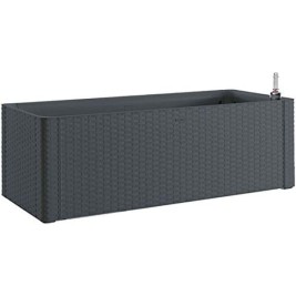 Самополиваща Сеялка Stefanplast Natural Delux Квадратен Антрацит 100 x 43 x 33 cm