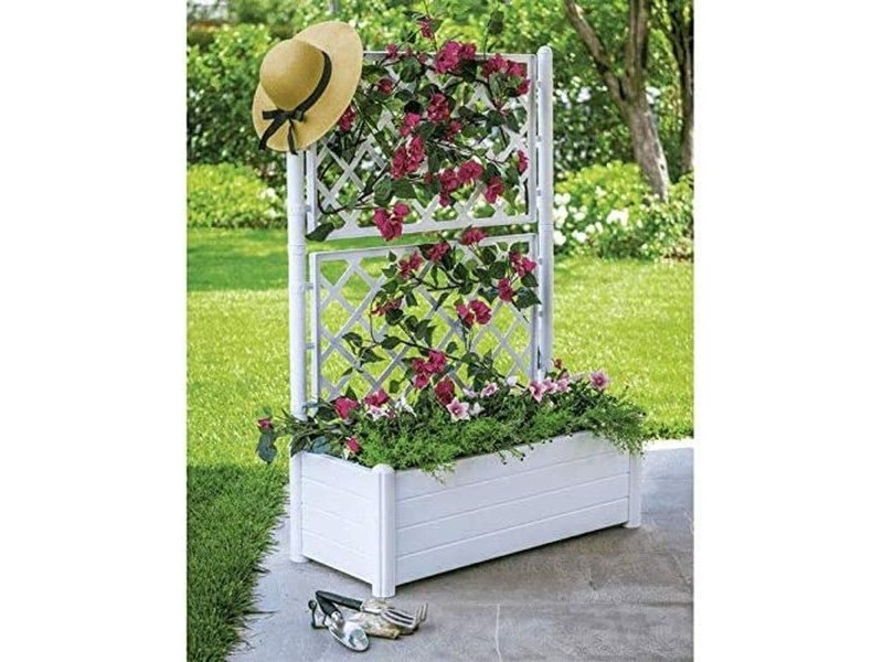 Саксия Stefanplast 100 x 43 x 142 cm Квадратен Бял