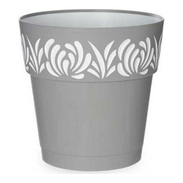 Саксия за самостоятелно поливане Stefanplast Gaia Бял Сив Пластмаса 25 x 25 x 25 cm