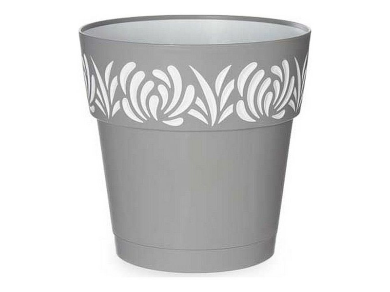 Саксия за самостоятелно поливане Stefanplast Gaia Бял Сив Пластмаса 25 x 25 x 25 cm Саксия за самостоятелно поливане Stefanplast Gaia Бял Сив Пластмаса 25 x 25 x 25 cm