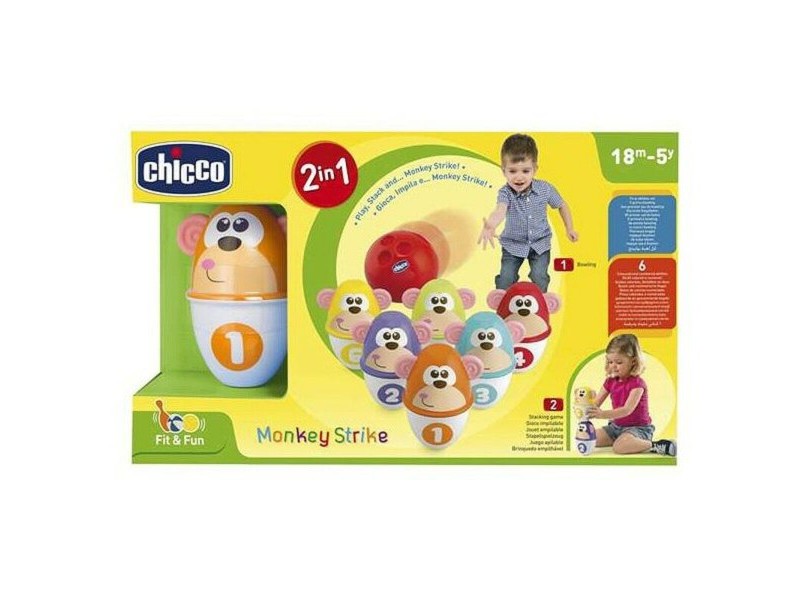 Игра с Кегли Monkey Strike Chicco (7 pcs)