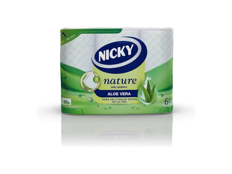 Тоалетна Хартия Nature Aloe Vera Nicky Nature Aloe Vera (6 uds)
