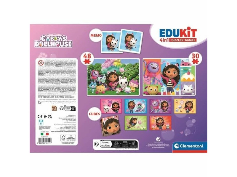 Интерактивна Играчка за Бебе Clementoni Edukit 4 en 1 Gabby y la casa mágica