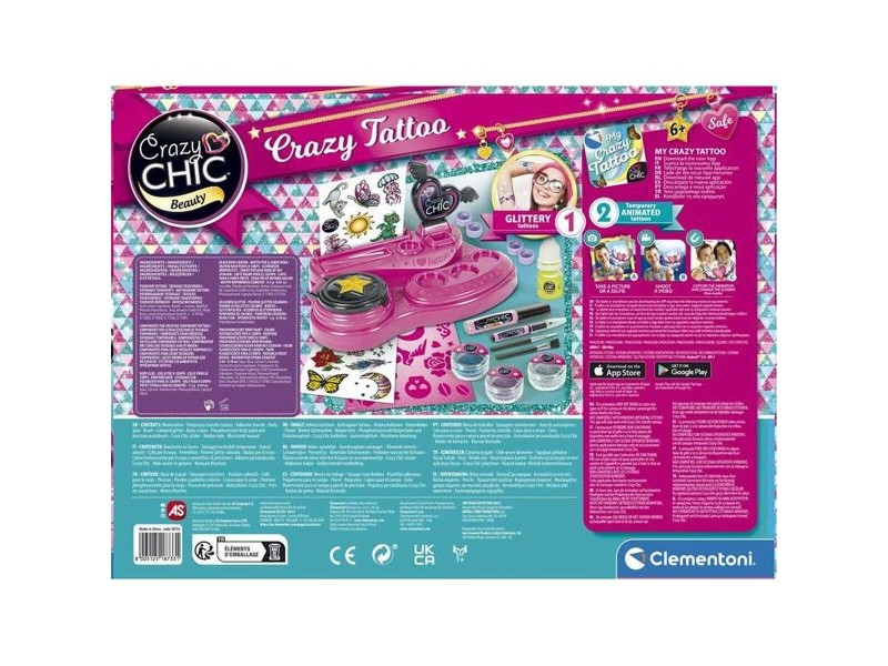 временни татуировки Clementoni Crazy Tattoo Studio