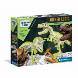 Динозавър Clementoni Archéo Ludic - T-Rex & Triceratops Phosphorescent