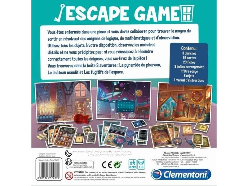 Настолна игра Clementoni 52430 Escape Game