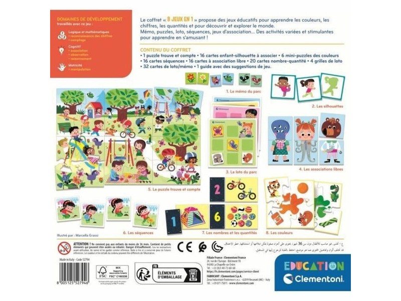 Образователна Игра Clementoni 8 jeux en 1 (FR)