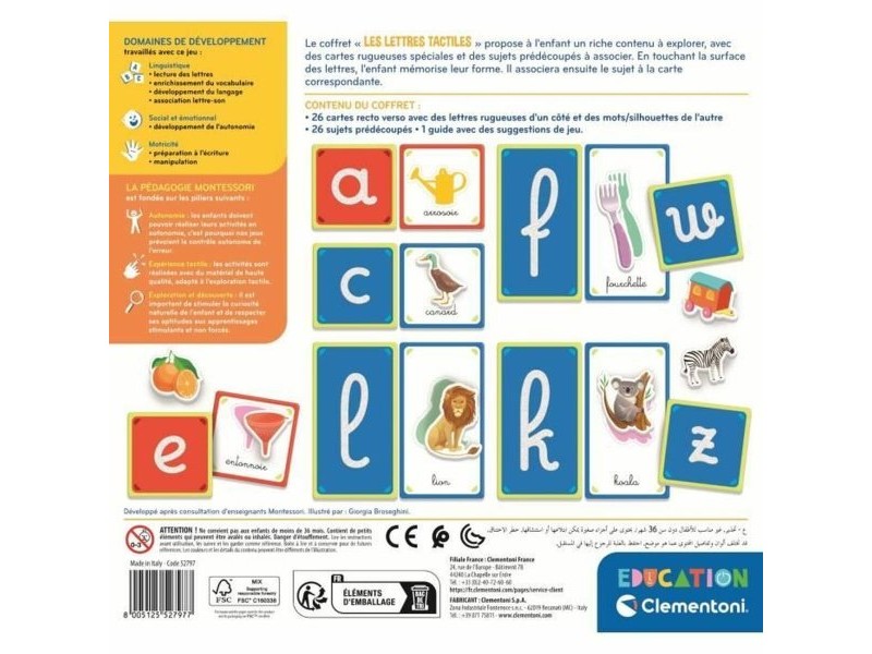 Образователна Игра Clementoni Les lettres tactiles (FR)