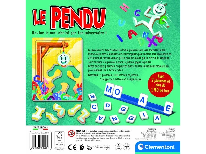 Настолна игра Clementoni Le pendu