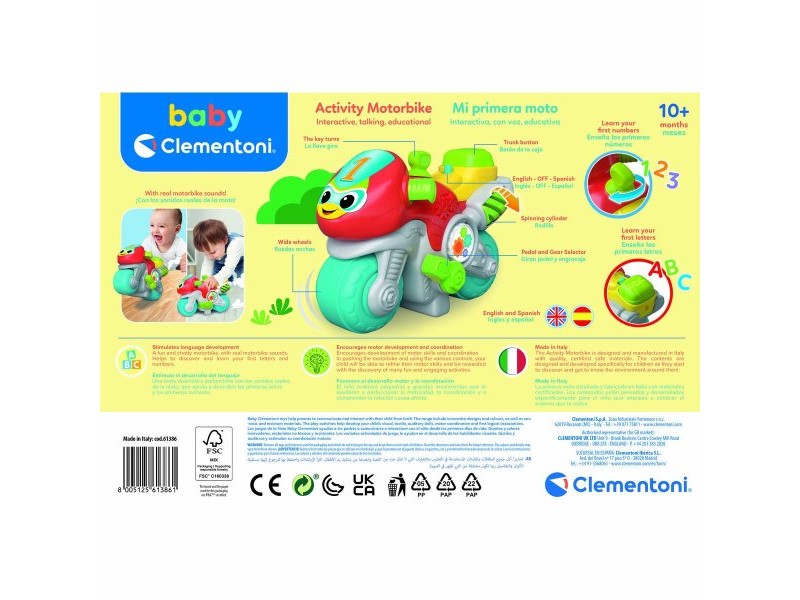 Мотоциклет Бъги Clementoni Многоцветен 30 x 21 x 13 cm