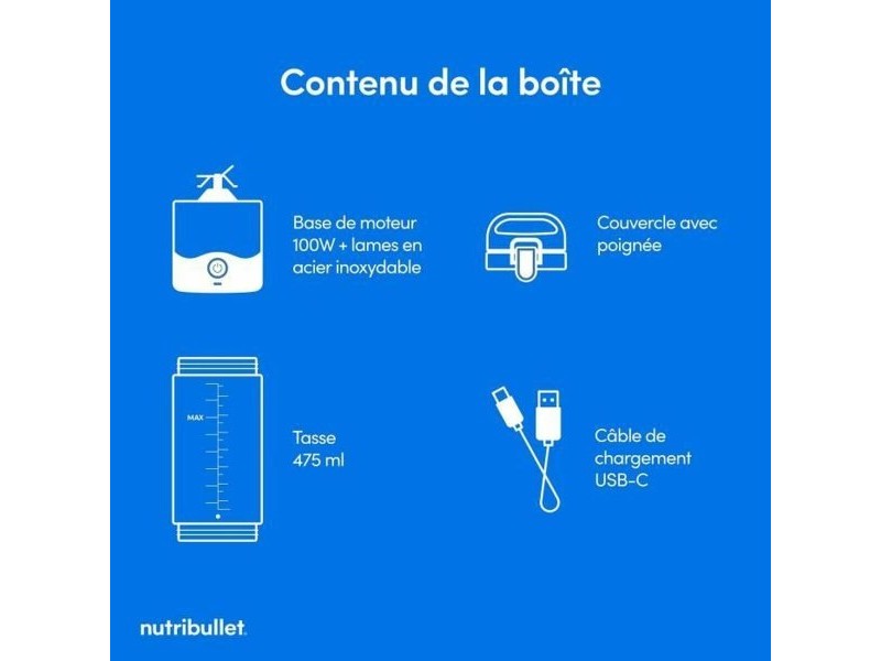 Блендер с чаша Nutribullet Розов 475 ml
