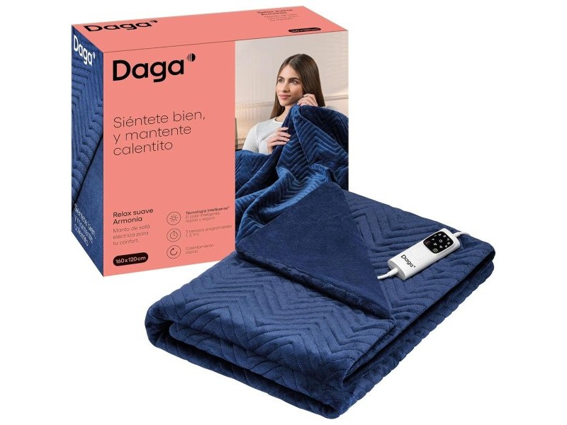Електрическо Одеяло Daga RELAX 160 x 120 cm Син 100 % полиестер